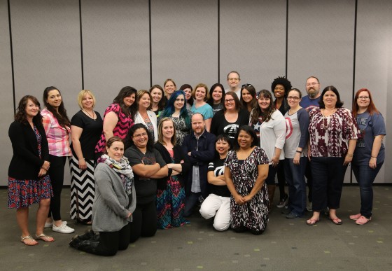 Joss Whedon Group shot - Like a Boss - Photo Credit - Disney