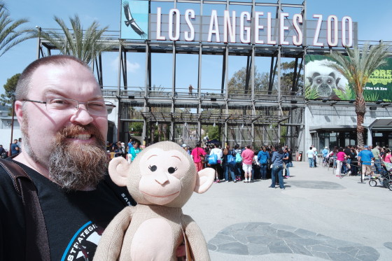 At the La Zoo with Stuffed Maya Monkey from Monkey Kingdom