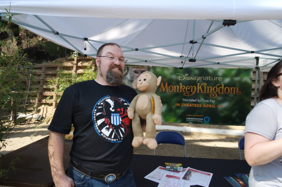 At the Monkey Kingdom table at the LA Zoo with Maya