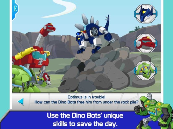 Screen shot of Transformers Rescue Bots Dino Island