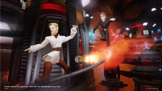 Disney Infinity 3.0 - Star Wars - Twilight Of The Republic Play Set -   Obi Wan Kenobi and Anakin Skywalker Rail Riding