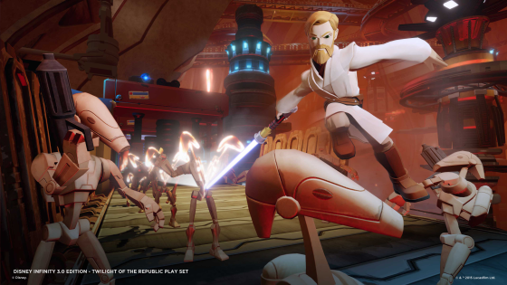 Disney Infinity 3.0 - Star Wars - Twilight Of The Republic Play Set -  Obi Wan Kenobi vs Battle Droids