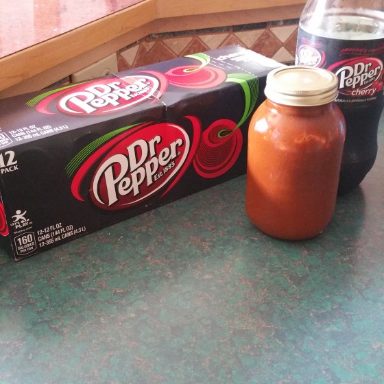 Dr Pepper® Cherry 12 pack plus my BBQ sauce.