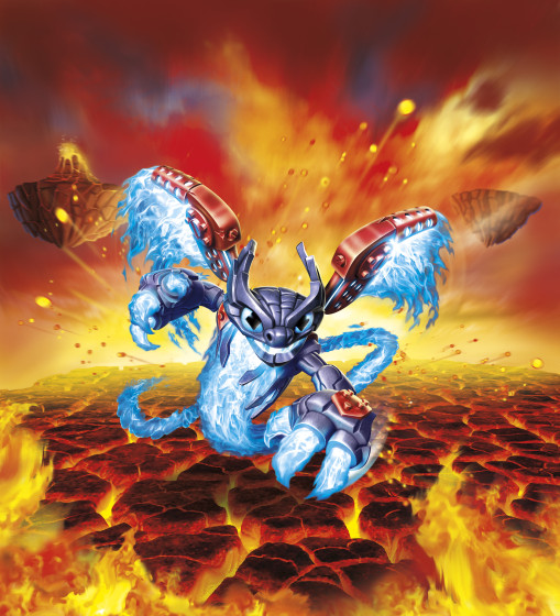 Skylanders SuperChargers- Spitfire - Fire Element SuperCharger Illustration