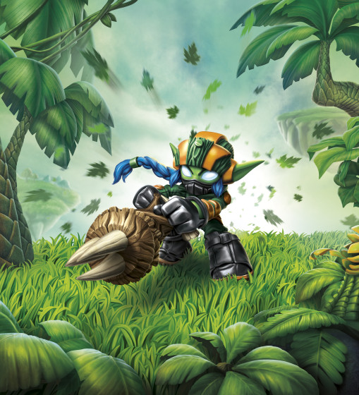 Skylanders SuperChargers - Super Shot Stealth Elf  - Life Element SuperCharger - Illustration