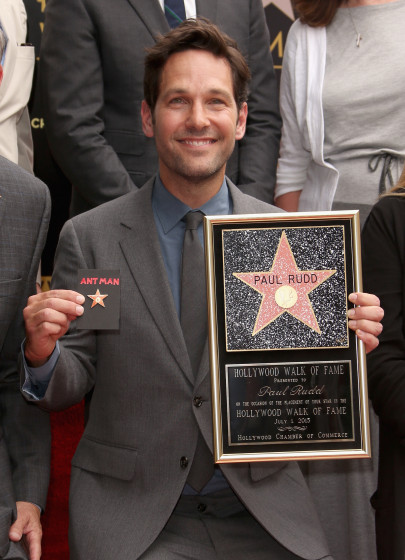 Actor Paul Rudd Honored With A Star On The Hollywood Walk Of Fame