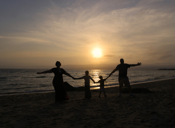 Family in Sunset