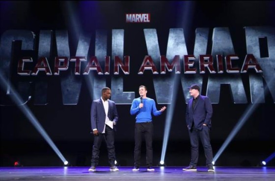  Kevin Feige introducing Captain America Civil War with Chris Evans and Anthony Mackie