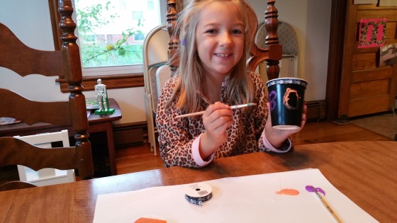 Eva Painting her Go-Paks! #SnackAndGo #CollectiveBias #Ad