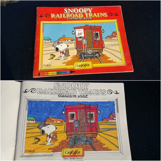 Snoopy Train Coloring Book