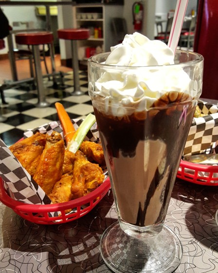 Wings and a Chocolate Shake