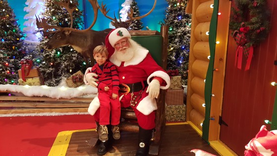 Andrew with Santa Claus