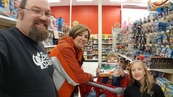 The Family is ready to shop at Target for Christmas is for Kids