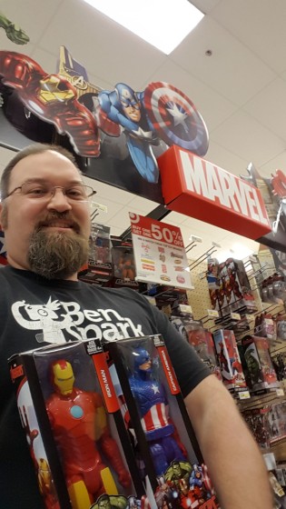 Picking up Avengers toy for Christmas is for Kids
