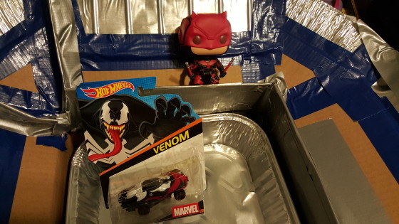 Marvel's Daredevil, MArvel Hot Wheels Venom and a Snack Stadium