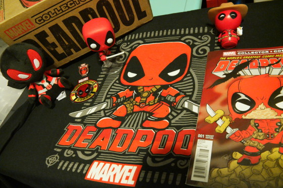 Contents of the Deadpool Marvel Collector Corps Box