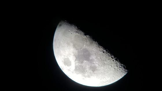 Shooting the Moon Through a Telescope