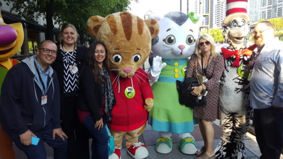 The PBS Kids VIPS with some PBS Kids Characters