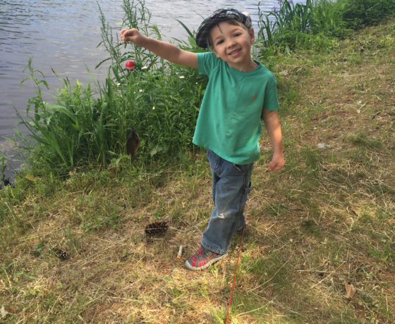 Andrew and his tiny fish