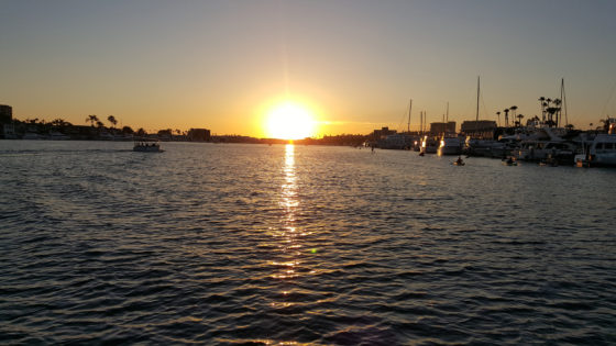 Sunset over Newport Beach Harbor