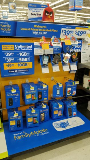 Walmart Family Mobile Angry for Savings Display