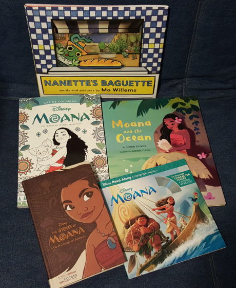 Book Delivery: Moana Books and a New Mo Willems Book