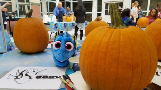 About to start carving my Finding Dory Pumpkin