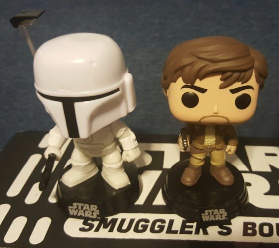 Walgreens Exclusive White Prototype Boba Fett and Target Exclusive Captain Cassian Andor