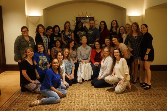 Bloggers with Tilda Swinton at the Doctor Strange Event