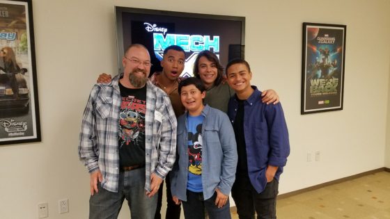 with the cast of MECH-X4