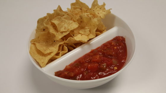 Chips and Salsa in the Just Crunch Anti-Soggy Bowl