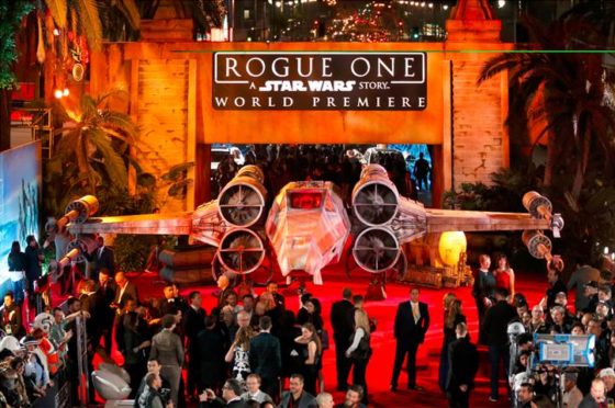 X-Wing Fighter at Rogue One Premiere