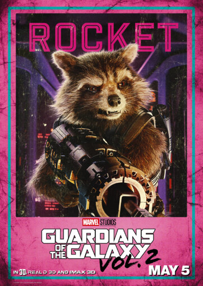 Guardians of the Galaxy Vol 2 Rocket Character Poster