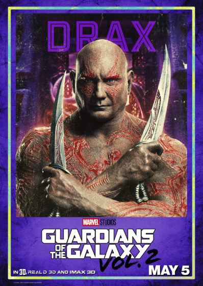 Guardians of the Galaxy Vol 2 Drax Character Poster