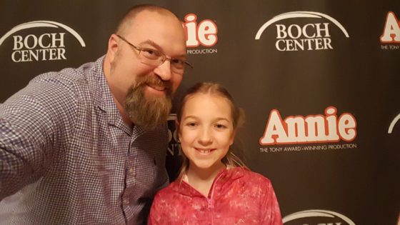 With Eva at Annie in Boston