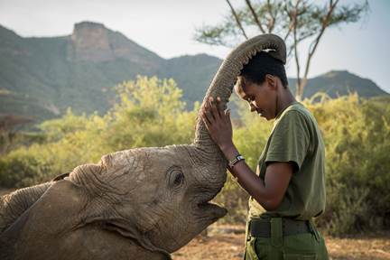 the first female elephant keepers in Kenya