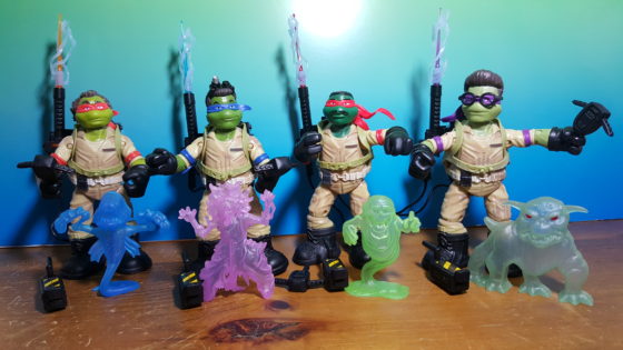 Ninja Ghostbusters out of boxes