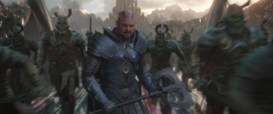 Karl Urban as Skurge with the Berserkers