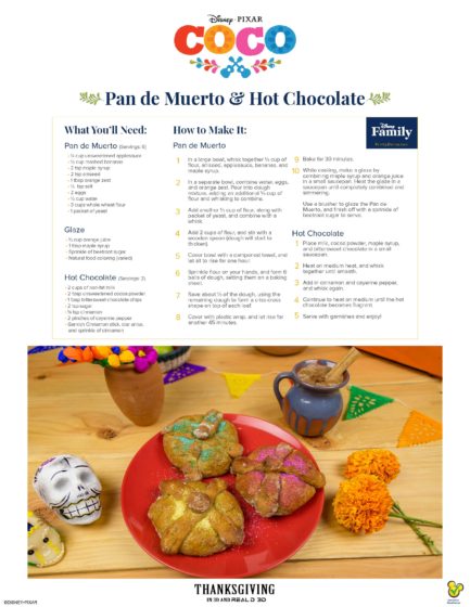 Coco Pan de Muerto and Hot Chocolate