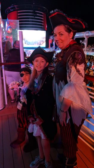 Eva and the kids at pirate night