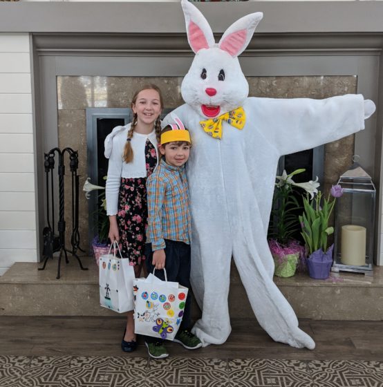 With the Easter Bunny