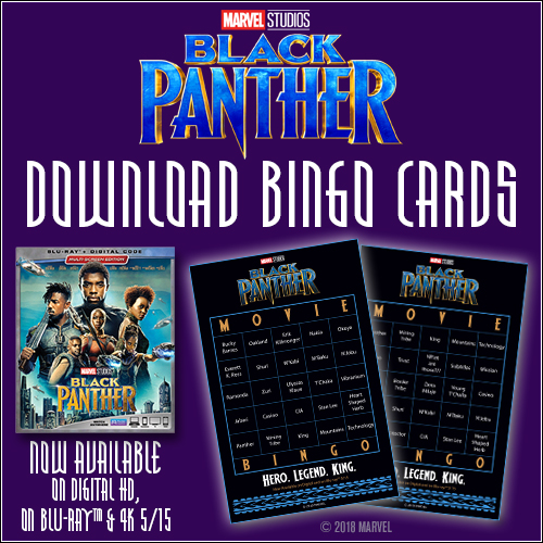 Black Panther Bingo Cards