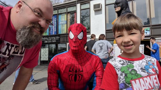 With Spider-Man at Free Comic Book Day