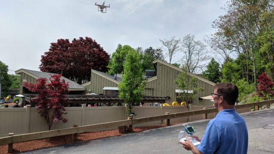 Jeff Flying a Drone at Fireflys BBQ