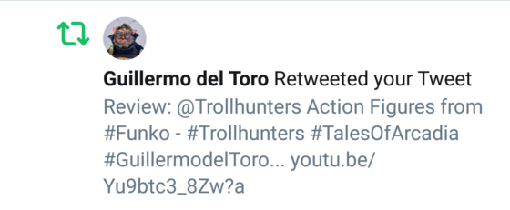 Tweet from Guillermo del Toro
