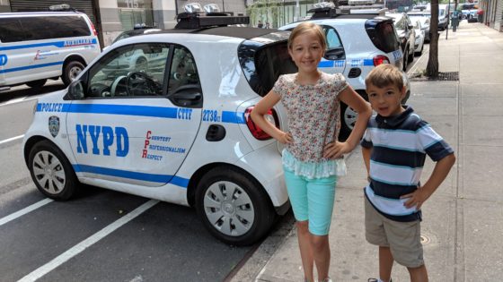 The Kids Loved the Police Smart Cars