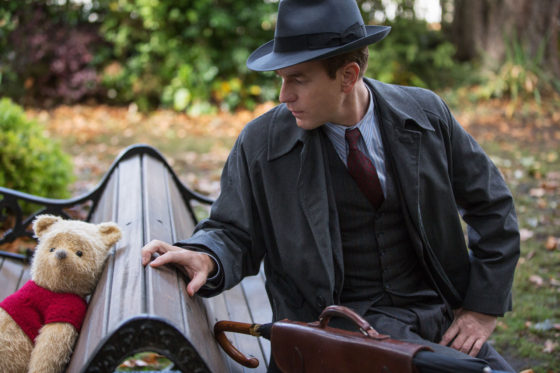 Christoper Robin with Winnie the Pooh on a Park Bench