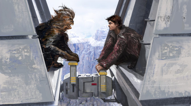 Solo Cncept Art - Han and Chewie Train