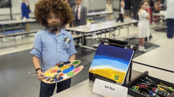 Andy as Bob Ross