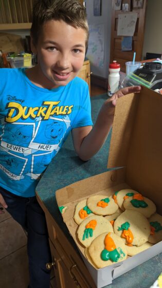 Proud of His Cookies